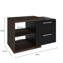 Ver imagem 4 de Armario Gabinete Nexus 83g Contemporâneo Marrom/Nogal/Preto Ônix