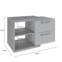 Ver imagem 4 de Armario Gabinete Nexus 83g Contemporâneo Branco/Snow/Chess