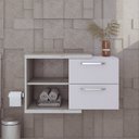 Ver imagem 1 de Armario Gabinete Nexus 83g Contemporâneo Branco/Snow/Chess