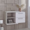 Ver imagem 6 de Armario Gabinete Nexus 83g Contemporâneo Branco/Snow/Chess