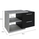 Ver imagem 4 de Armario Gabinete Nexus 83g Contemporâneo Branco/Snow/Preto Ônix