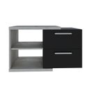 Ver imagem 3 de Armario Gabinete Nexus 83g Contemporâneo Branco/Snow/Preto Ônix