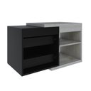 Ver imagem 2 de Armario Gabinete Nexus 83g Contemporâneo Branco/Snow/Preto Ônix