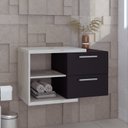 Ver imagem 6 de Armario Gabinete Nexus 83g Contemporâneo Branco/Snow/Preto Ônix