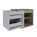 Ver imagem 3 de Armário Gabinete Nexus 83P Contemporâneo Marrom/Carvalho/Branco Chess
