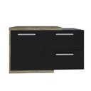 Ver imagem 2 de Armário Gabinete Nexus 83P Contemporâneo Marrom/Carvalho/Preto Ônix