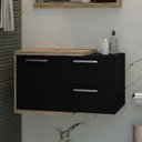 Ver imagem 6 de Armário Gabinete Nexus 83P Contemporâneo Marrom/Carvalho/Preto Ônix
