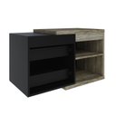 Ver imagem 3 de Armário Gabinete Nexus 83P Contemporâneo Marrom/Carvalho/Preto Ônix