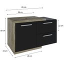 Ver imagem 4 de Armário Gabinete Nexus 83P Contemporâneo Marrom/Carvalho/Preto Ônix