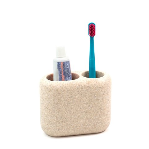Porta Escova de Dente Sand de Resina Oikos