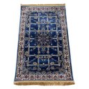Ver imagem 3 de Tapete Persa Royal Azul 100x150cm Fio Acetinado - Decoração para Quarto e Sala