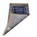 Ver imagem 4 de Tapete Persa Royal Azul 100x150cm Fio Acetinado - Decoração para Quarto e Sala
