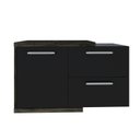 Ver imagem 3 de Armário Gabinete Nexus 83P Contemporâneo Marrom/Carvalho Dark/Preto Ônix