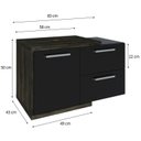 Ver imagem 4 de Armário Gabinete Nexus 83P Contemporâneo Marrom/Carvalho Dark/Preto Ônix