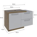 Ver imagem 4 de Armário Gabinete Nexus 83P Contemporâneo Marrom/Lâmina Mel/Branco Chess
