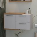 Ver imagem 6 de Armário Gabinete Nexus 83P Contemporâneo Marrom/Lâmina Mel/Branco Chess