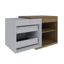 Ver imagem 2 de Armário Gabinete Nexus 83P Contemporâneo Marrom/Lâmina Mel/Branco Chess