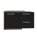 Ver imagem 3 de Armário Gabinete Nexus 83P Contemporâneo Marrom Lâmina Mel/Preto Ônix