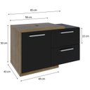 Ver imagem 4 de Armário Gabinete Nexus 83P Contemporâneo Marrom Lâmina Mel/Preto Ônix