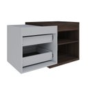 Ver imagem 2 de Armário Gabinete Nexus 83P Contemporâneo Marrom/Nogal/Branco Chess