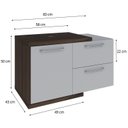 Ver imagem 4 de Armário Gabinete Nexus 83P Contemporâneo Marrom/Nogal/Branco Chess