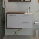 Ver imagem 1 de Armário Gabinete Nexus 83P Contemporâneo Marrom/Nogal/Branco Chess