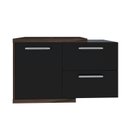 Ver imagem 3 de Armário Gabinete Nexus 83P Contemporâneo Marrom/Nogal/Preto Ônix