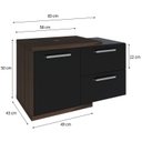 Ver imagem 4 de Armário Gabinete Nexus 83P Contemporâneo Marrom/Nogal/Preto Ônix