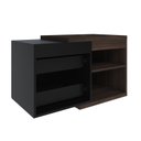 Ver imagem 2 de Armário Gabinete Nexus 83P Contemporâneo Marrom/Nogal/Preto Ônix