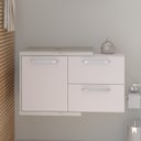 Ver imagem 1 de Armário Gabinete Nexus 83P Contemporâneo Branco/Snow/Chess