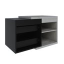 Ver imagem 2 de Armário Gabinete Nexus 83P Contemporâneo Branco/Snow/Preto Ônix