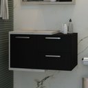 Ver imagem 6 de Armário Gabinete Nexus 83P Contemporâneo Branco/Snow/Preto Ônix