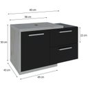 Ver imagem 4 de Armário Gabinete Nexus 83P Contemporâneo Branco/Snow/Preto Ônix