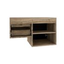 Ver imagem 2 de Armário Gabinete Nexus 83L Contemporâneo Marrom/Carvalho/Preto Ônix