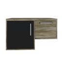 Ver imagem 3 de Armário Gabinete Nexus 83L Contemporâneo Marrom/Carvalho/Preto Ônix