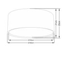 Ver imagem 2 de Plafon Cilíndrico Duplo Vivare Md-3037 Cúpula em Tecido 60x25cm - Bivolt Verde-folha 127/220v