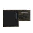 Ver imagem 3 de Armário Gabinete Nexus 83L Contemporâneo Marrom/Carvalho Dark/Preto Ônix