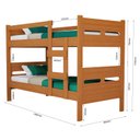 Ver imagem 5 de Beliche Topazio Solteiro Reforçada 100% MDF Vira Duas Camas com Grade de Proteção - Nature