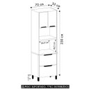 Ver imagem 4 de Paneleiro de Cozinha Torre Quente 70cm Marina Cinammon L01 - Mpozenato
