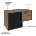 Ver imagem 5 de Armário Gabinete Nexus 83L Contemporâneo Marrom/Lâmina Mel/Preto Ônix
