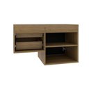 Ver imagem 2 de Armário Gabinete Nexus 83L Contemporâneo Marrom/Lâmina Mel/Preto Ônix