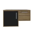 Ver imagem 3 de Armário Gabinete Nexus 83L Contemporâneo Marrom/Lâmina Mel/Preto Ônix