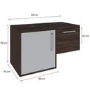 Ver imagem 4 de Armário Gabinete Nexus 83L Contemporâneo Marrom/Nogal/Branco Chess
