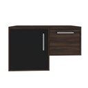 Ver imagem 3 de Armário Gabinete Nexus 83L Contemporâneo Marrom/Nogal/Preto Ônix