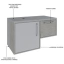 Ver imagem 5 de Armário Gabinete Nexus 83L Contemporâneo Branco/Snow/Chess