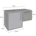 Ver imagem 4 de Armário Gabinete Nexus 83L Contemporâneo Branco/Snow/Chess