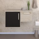 Ver imagem 1 de Armário Gabinete Nexus 83L Contemporâneo Branco/Snow/Preto Ônix
