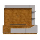 Ver imagem 3 de Home Estante Rack Dallas Naturalle Off White para Tv até 75 Polegadas Bechara