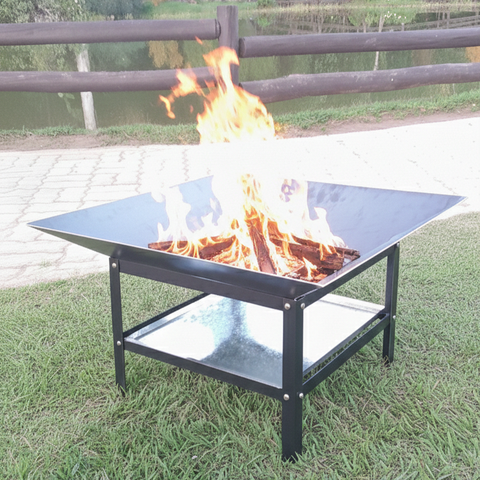 Lareira Externa 70cm P/ Jardim a Lenha Fogueira Fireplace Aquecedor