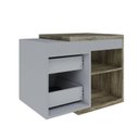 Ver imagem 2 de Armário Gabinete Nexus 65g Contemporâneo Marrom/Carvalho/Branco Chess